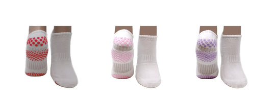 Chaussettes de Yoga Antidérapantes pour Femme en Coton Peigné (3 paires)