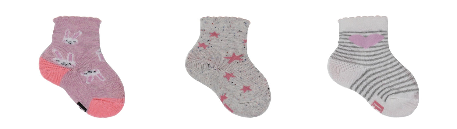 Chaussettes Bébé Fille Sans Couture en Coton Peigné (5 paires) – Kolibri  Socks